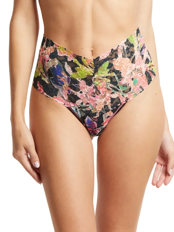 Printed Retro Lace Thong Unapologetic Sale sold by Hanky Panky