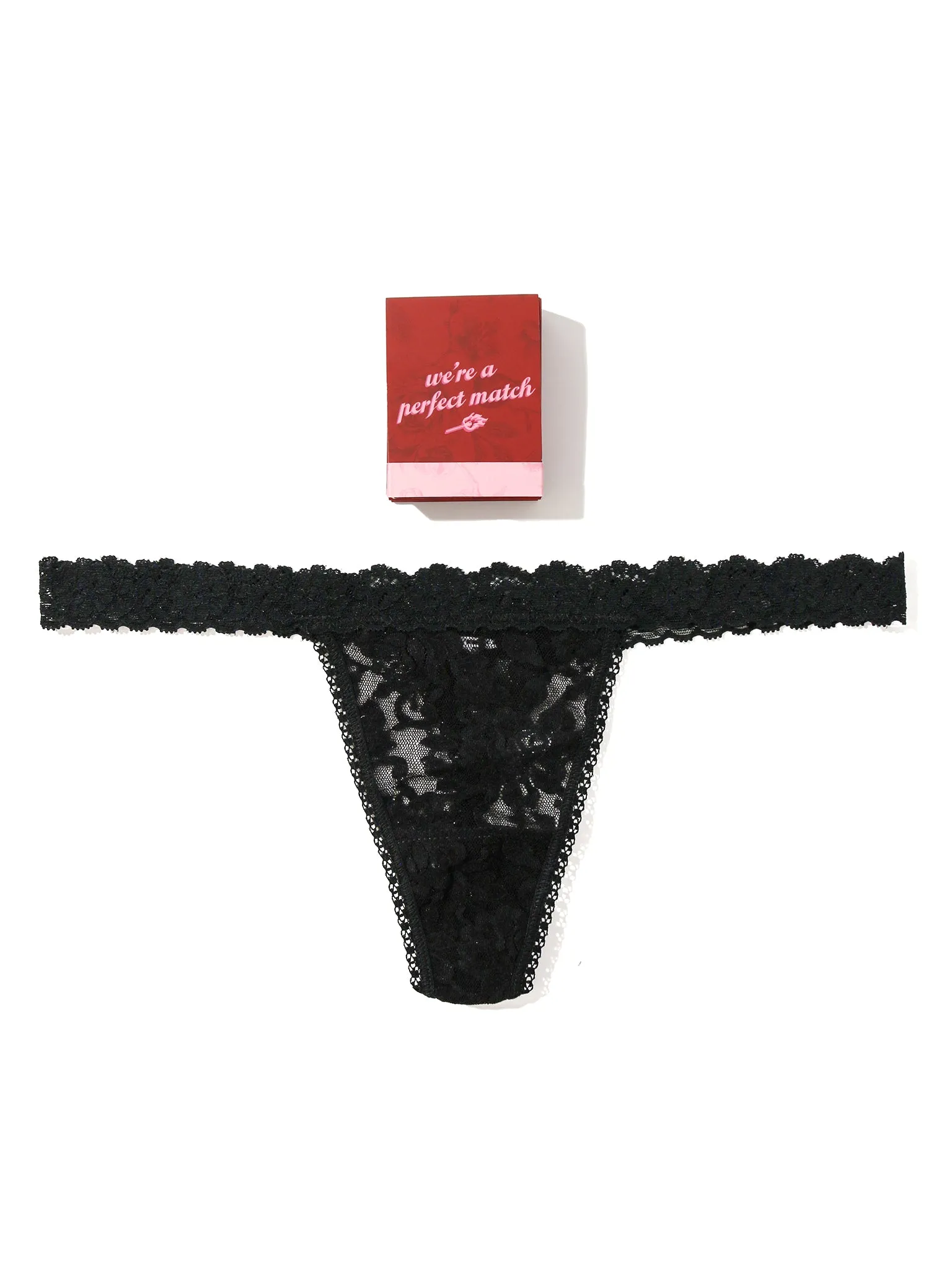 Signature Lace® G-String Matchbook Black Sale sold by Hanky Panky