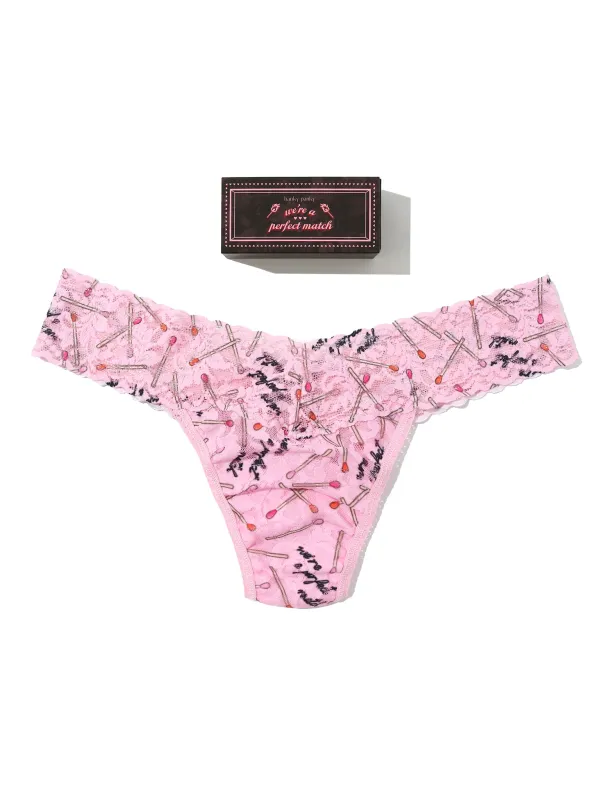 Signature Lace® Low Rise Matchbox Perfect Match Pink Sale sold by Hanky Panky