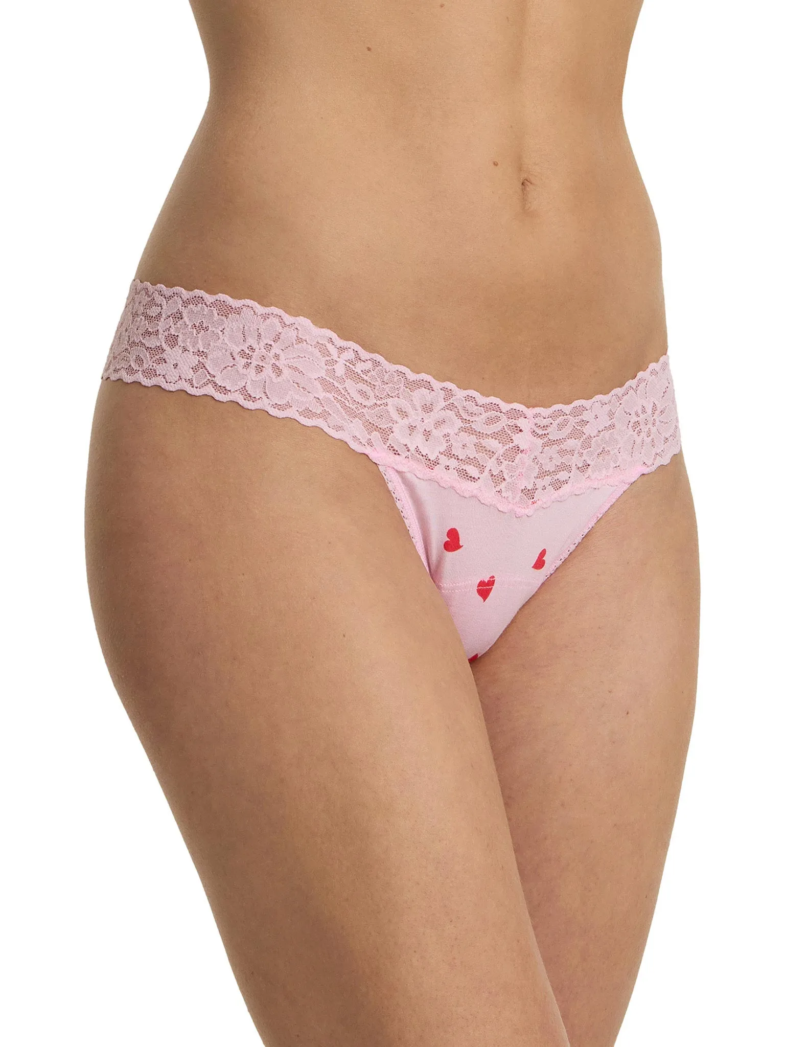Printed DreamEase™ Low Rise Thong So In Love Pink sold by Hanky Panky product image thumbnail 3