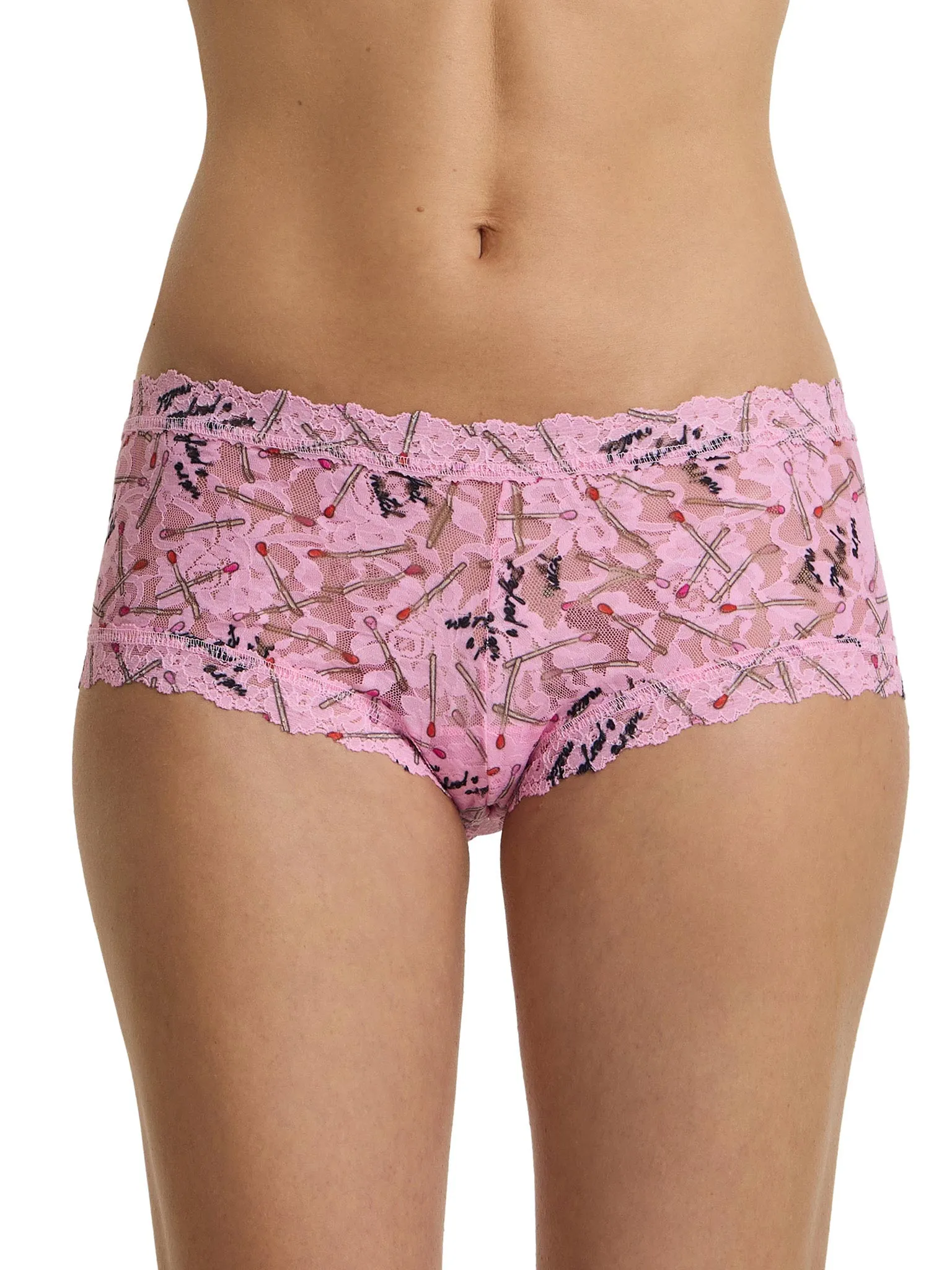 Printed Signature Lace® Boyshort Perfect Match Pink sold by Hanky Panky product image thumbnail 3