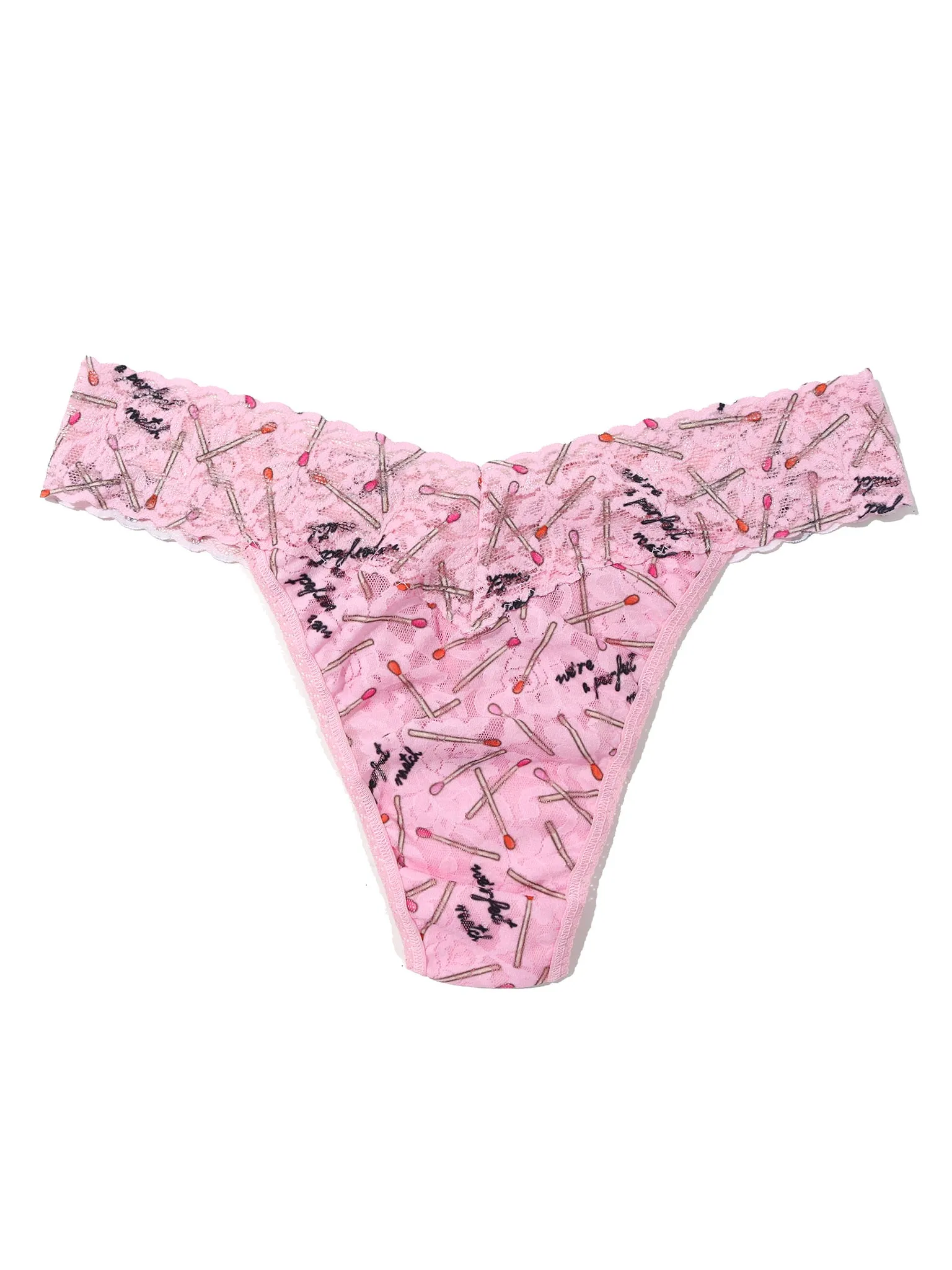 Printed Signature Lace® Original Rise Thong Perfect Match Pink Sale sold by Hanky Panky product image thumbnail 3