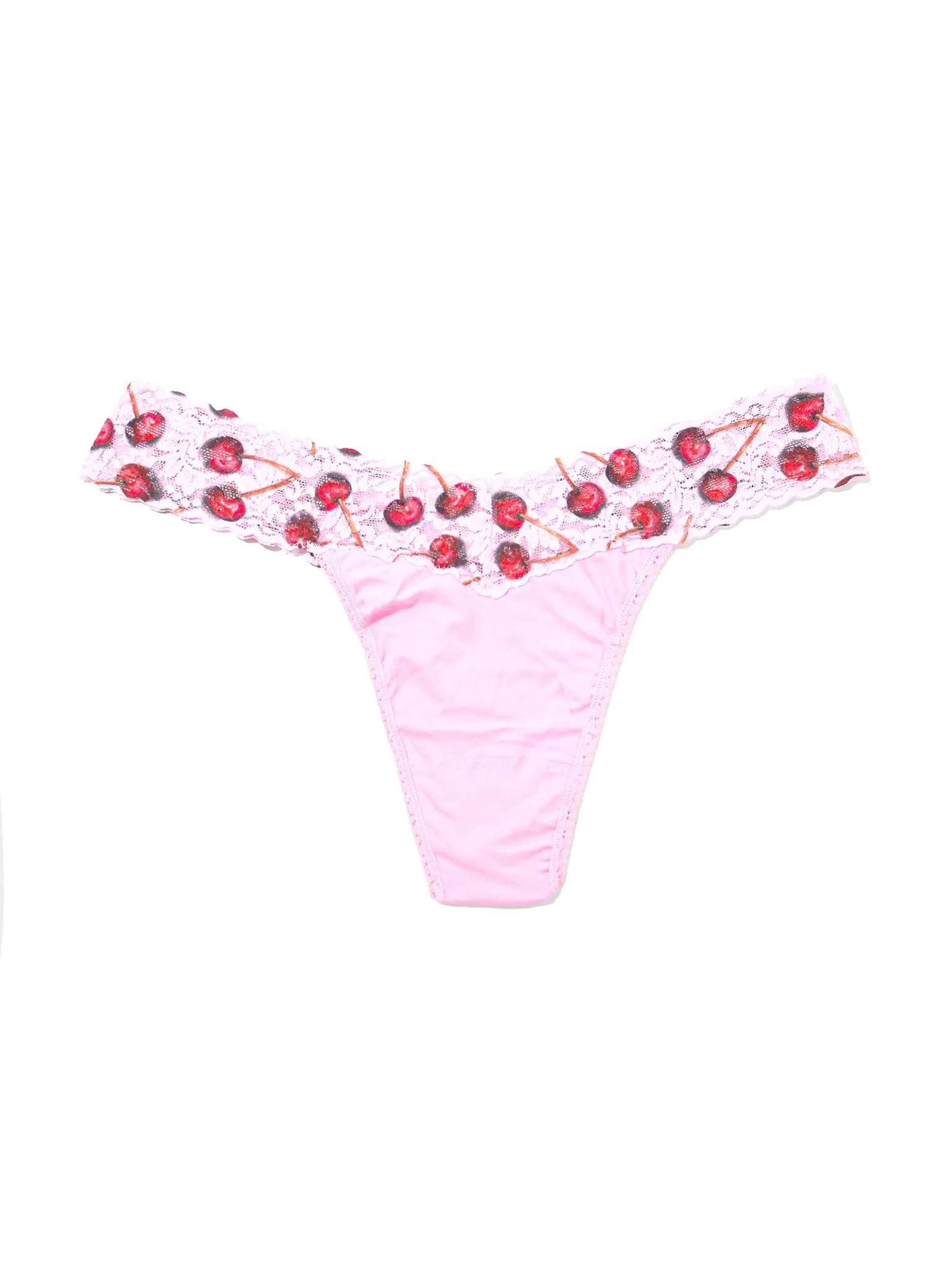 Supima® Cotton Printed Original Rise Thong Cherry Delight Pink sold by Hanky Panky product image thumbnail 3