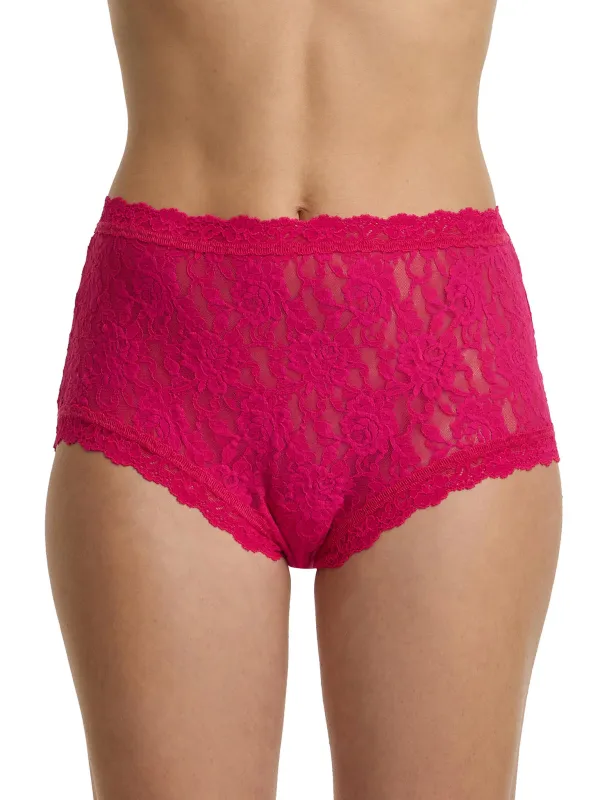 Signature Lace® High Rise Boyshort Sealed With A Kiss Pink sold by Hanky Panky