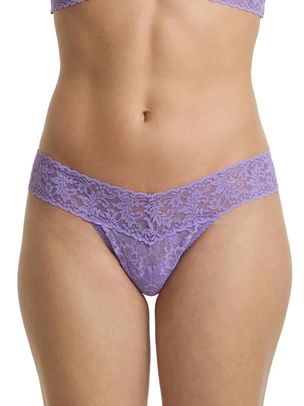 4911® Signature Lace® Low Rise Thong Love Potion Purple sold by Hanky Panky