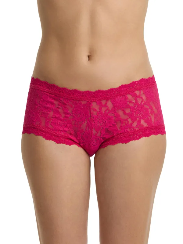 Signature Lace® Boyshort Sealed With A Kiss Pink sold by Hanky Panky