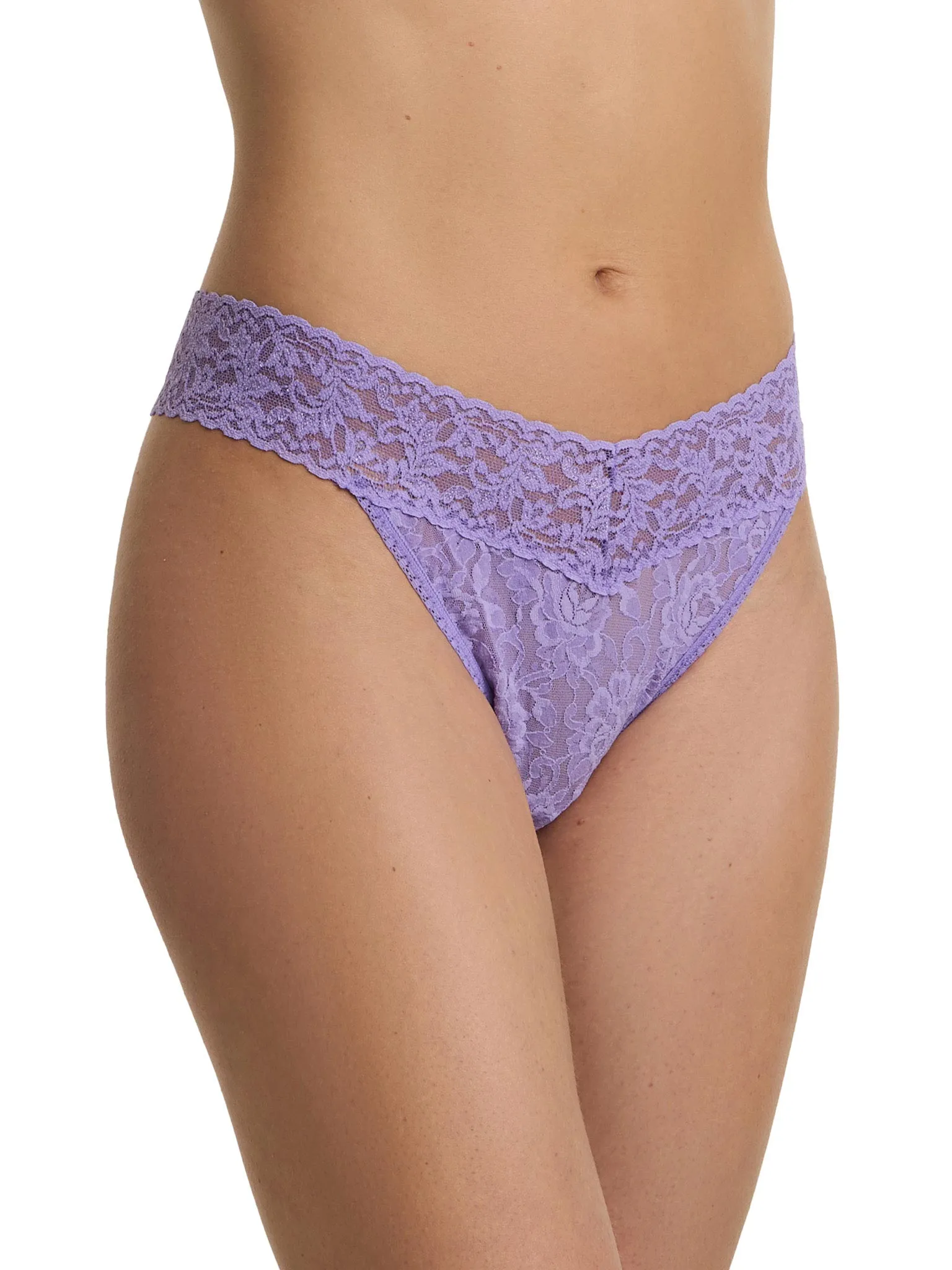 Signature Lace® Original Rise Thong Love Potion Purple sold by Hanky Panky