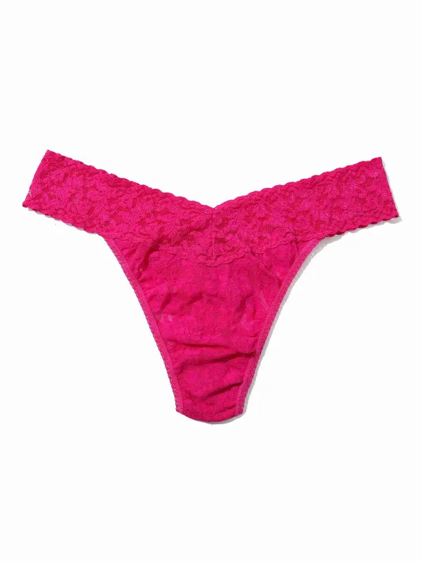 Signature Lace® Original Rise Thong Pink Ruby - Black Friday Sale sold by Hanky Panky