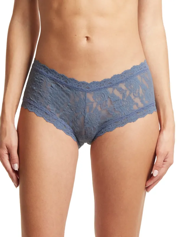 Signature Lace Boyshort Tour Guide Blue Sale sold by Hanky Panky