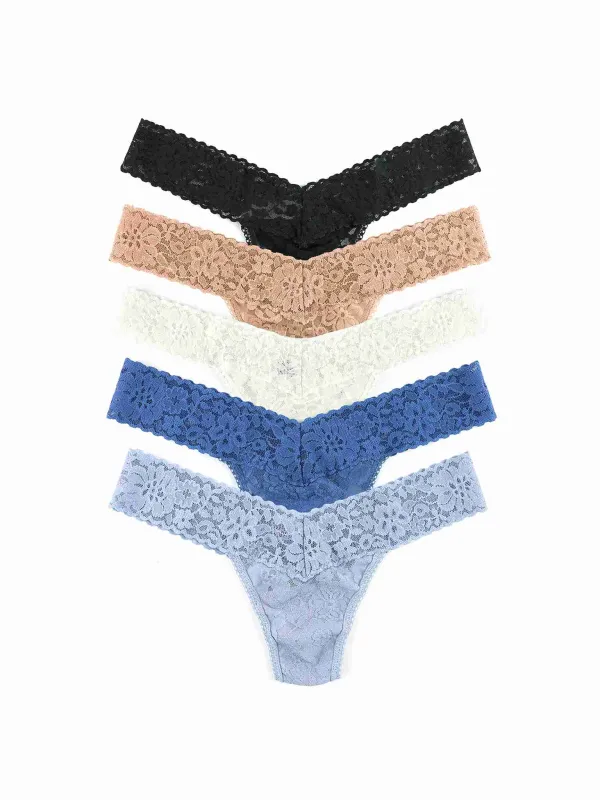 5 Pack Daily Lace® Low Rise Earthy Neutrals Black Friday Sale sold by Hanky Panky
