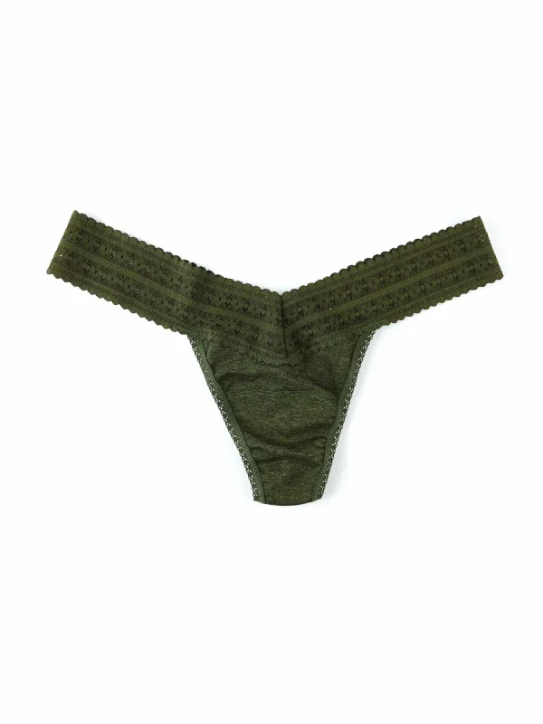 DreamEase™ Heather Low Rise Thong Rosemary Green sold by Hanky Panky