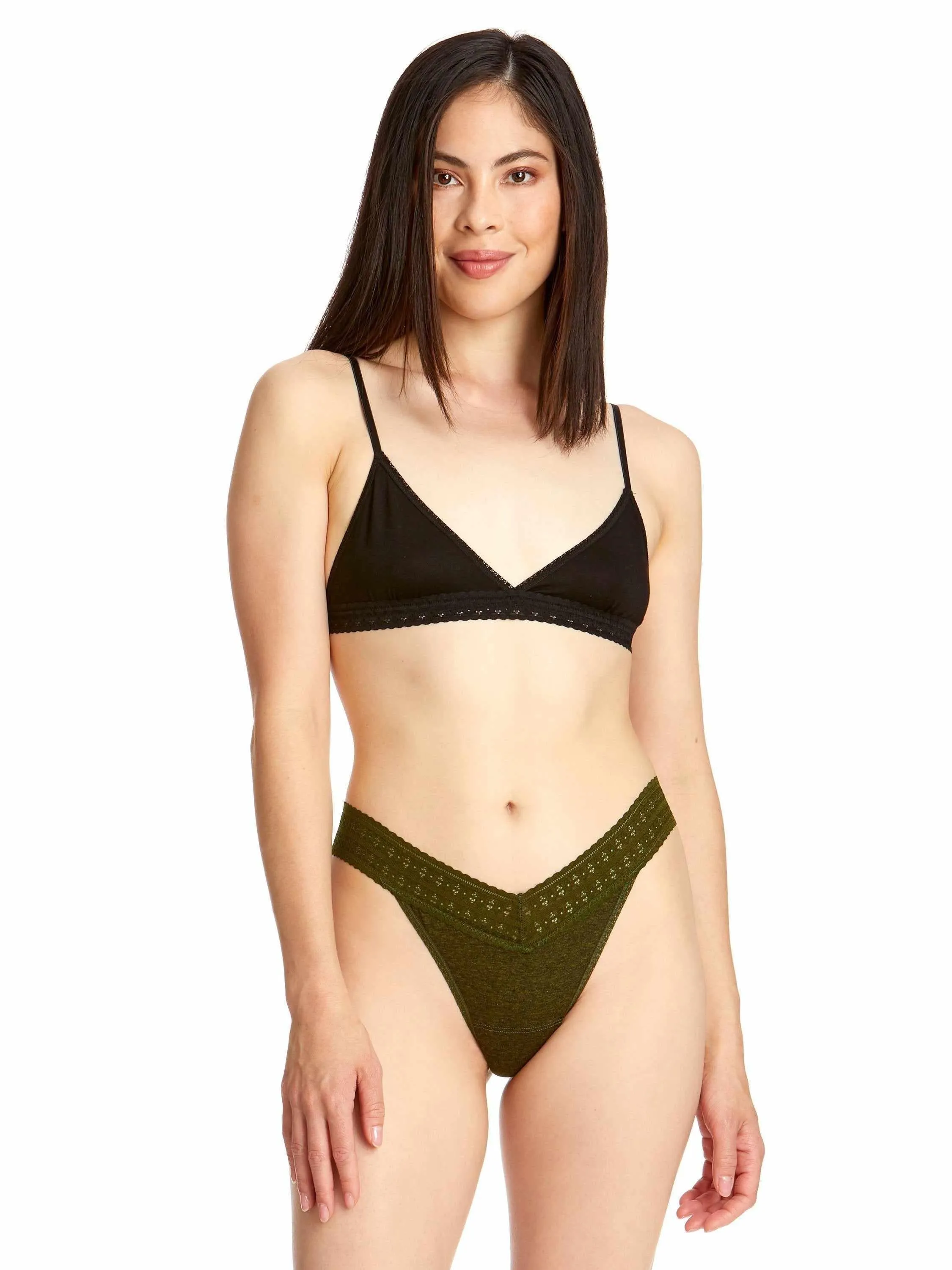 DreamEase™ Heather Original Rise Thong Rosemary Green sold by Hanky Panky product image thumbnail 4