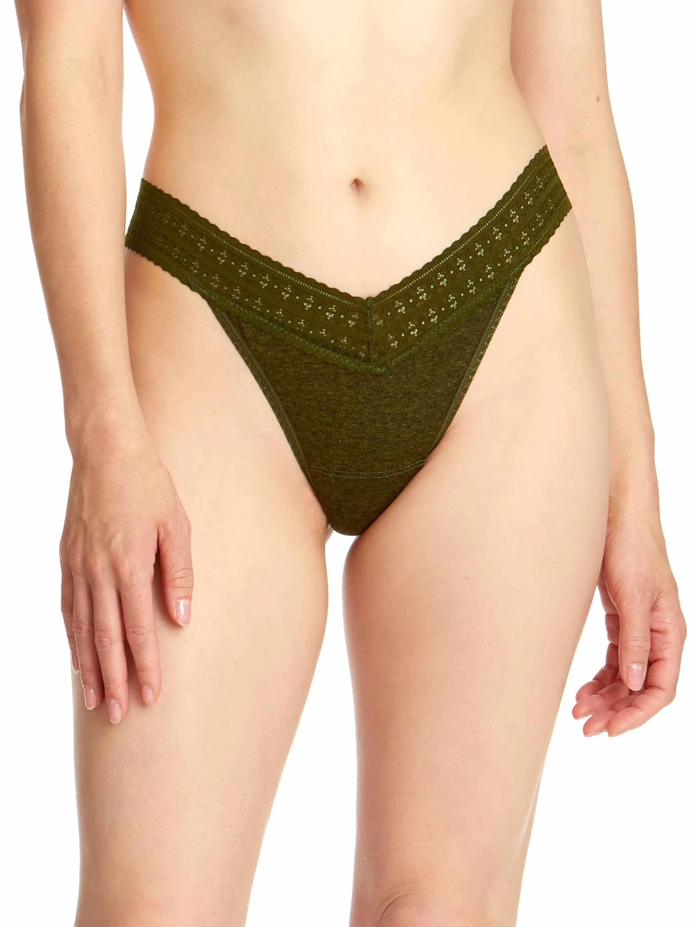 DreamEase™ Heather Original Rise Thong Rosemary Green sold by Hanky Panky product image thumbnail 2