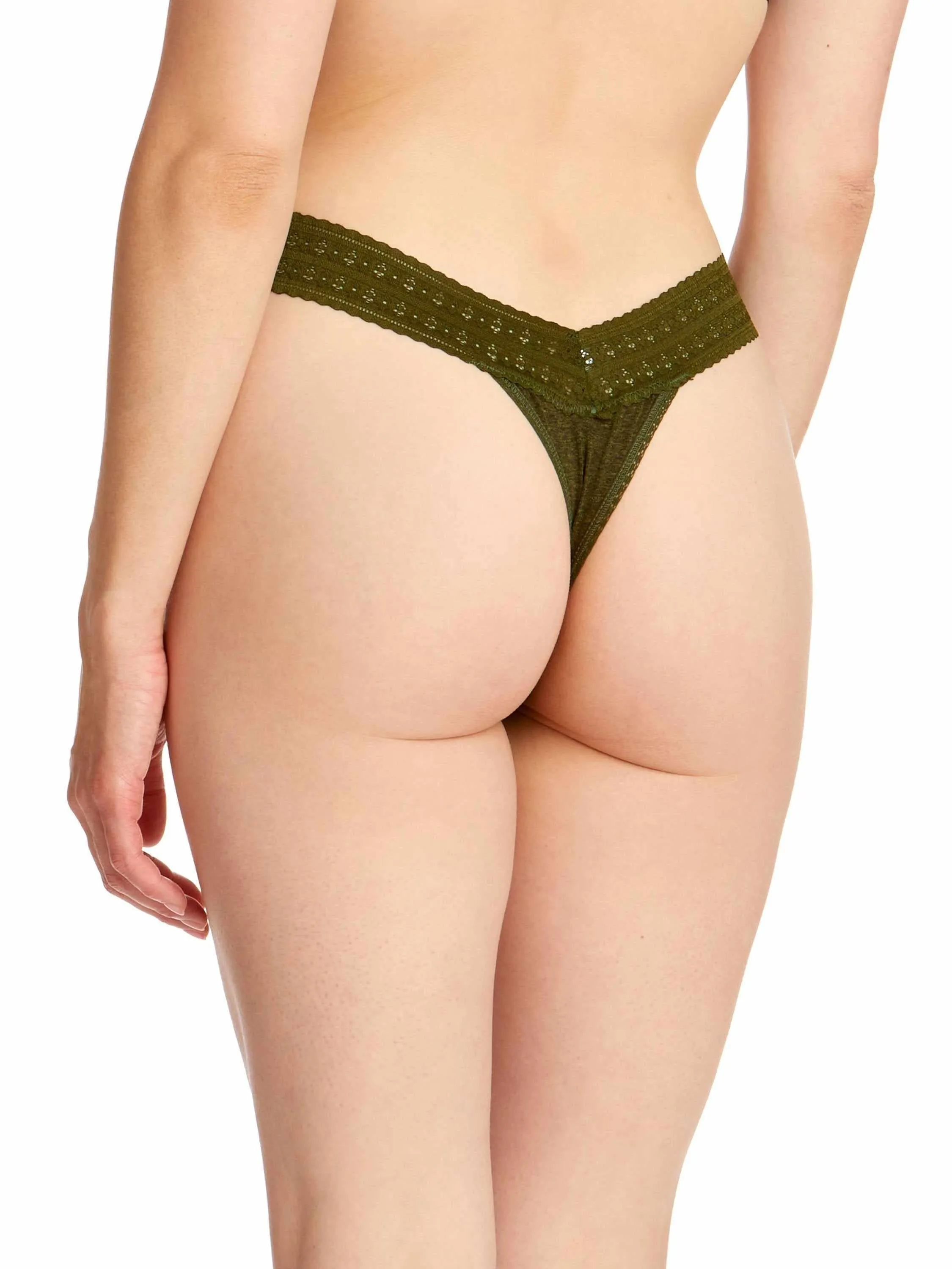 DreamEase™ Heather Original Rise Thong Rosemary Green sold by Hanky Panky product image thumbnail 3