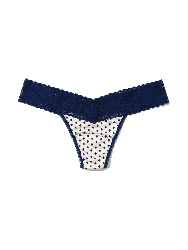Printed DreamEase™ Low Rise Thong Diamonds Are Forever sold by Hanky Panky