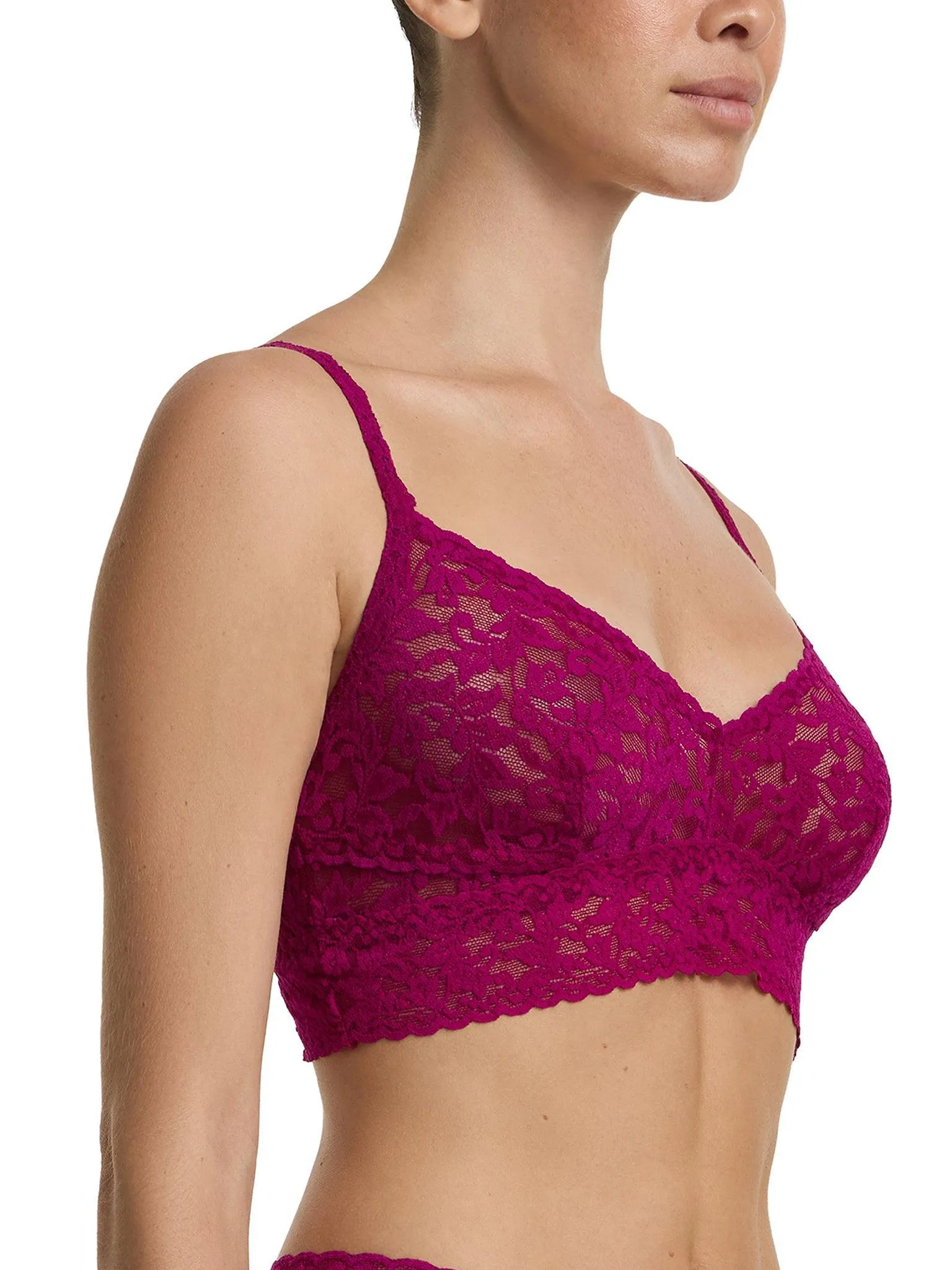 V-Neck Retro Lace Bralette From The Vine Red sold by Hanky Panky product image thumbnail 4