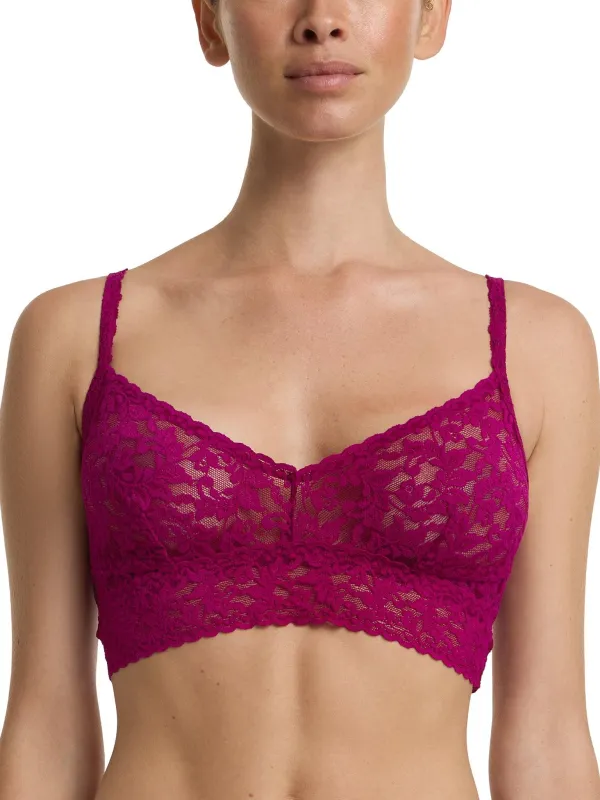 V-Neck Retro Lace Bralette From The Vine Red sold by Hanky Panky