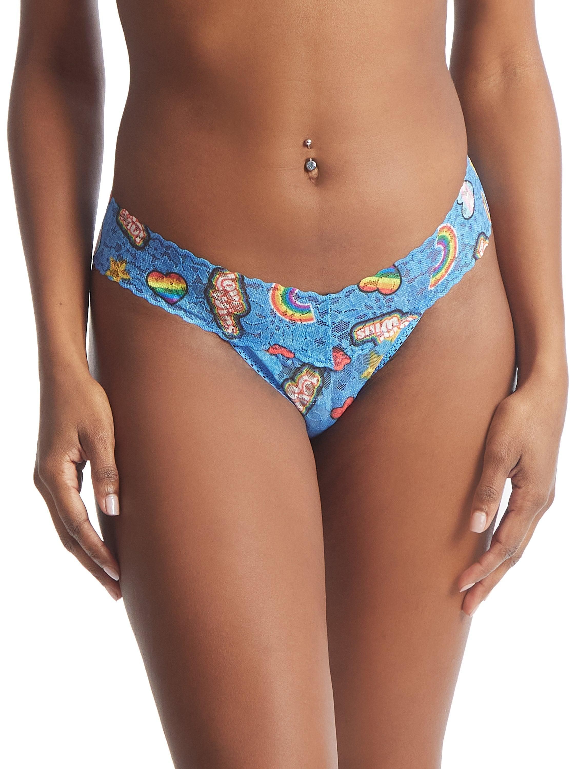 Printed Daily Lace™ Low Rise Thong Summer Love sold by Hanky Panky product image thumbnail 2