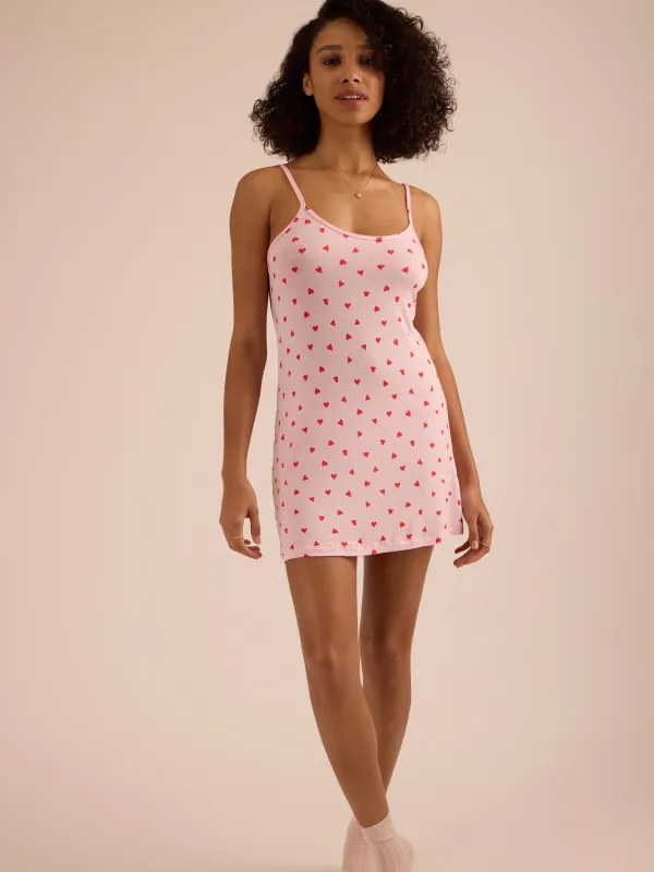 Unwind Chemise So In Love Pink sold by Hanky Panky