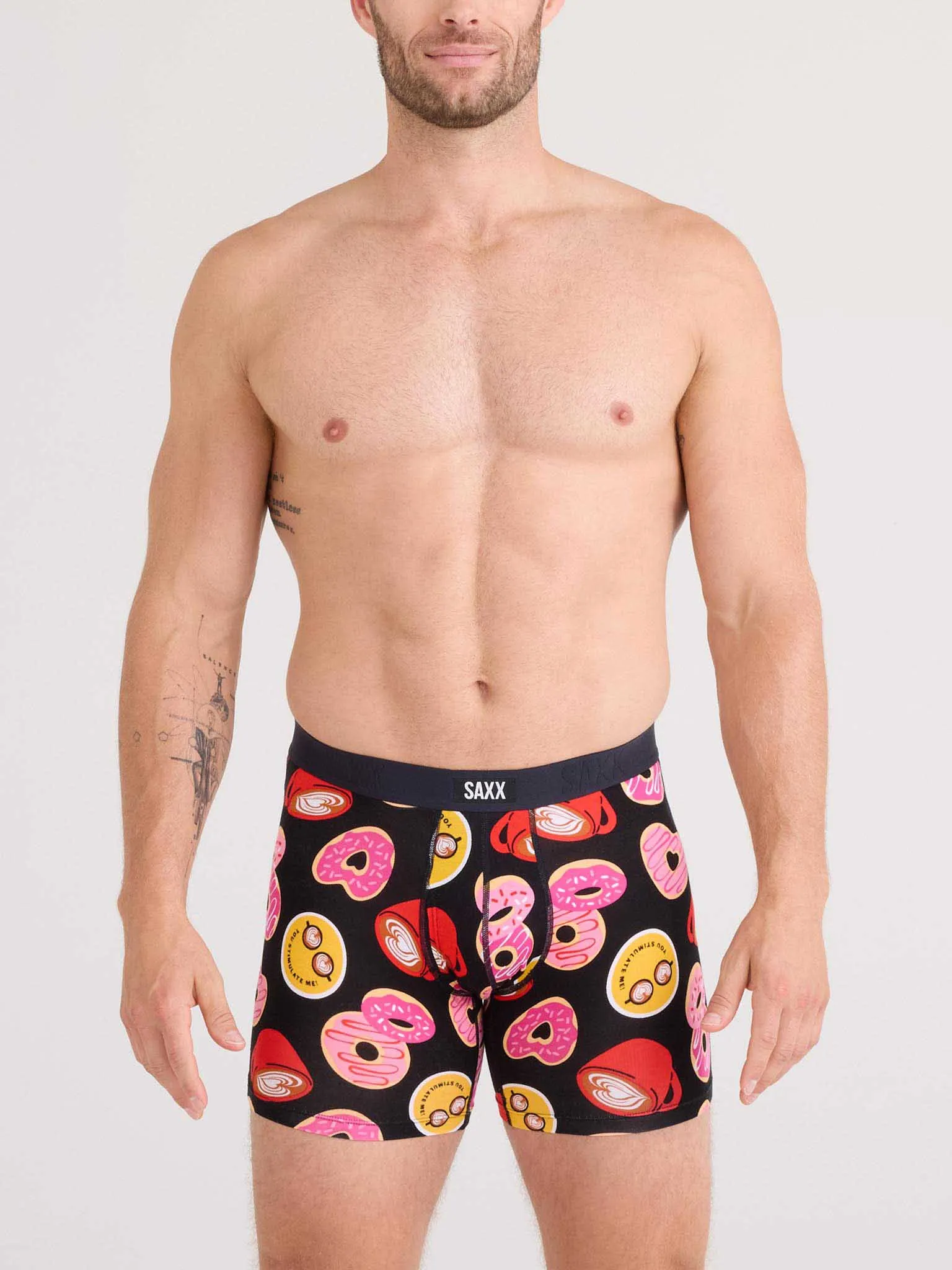 Signature Lace® Original Rise Thong And Saxx Super Soft Vibe Boxer Brief Lovestory - Black sold by Hanky Panky product image thumbnail 2