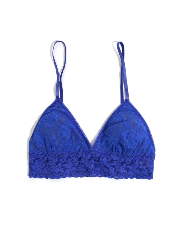 Signature Lace Padded Triangle Bralette Blue Solace Sale sold by Hanky Panky