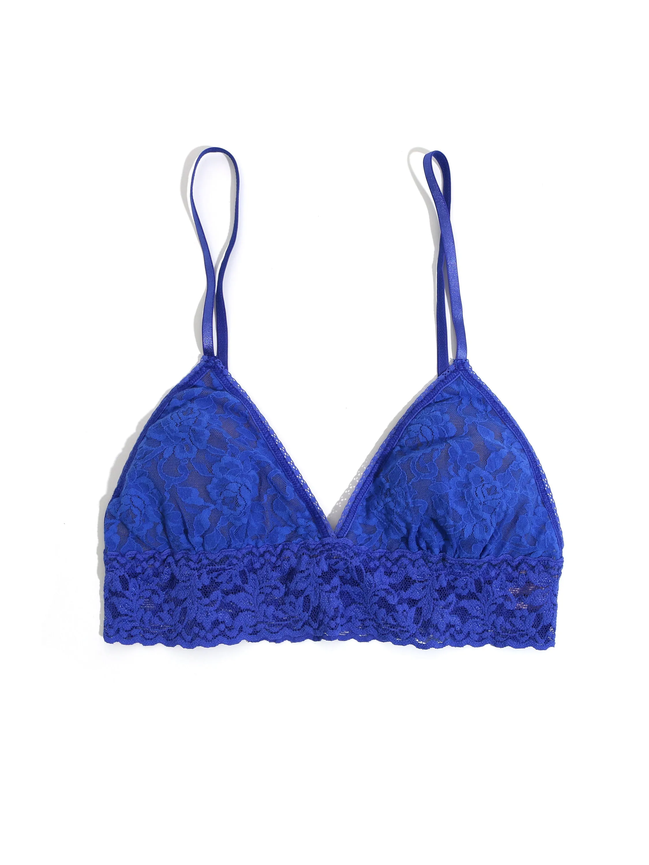 Signature Lace Padded Triangle Bralette Blue Solace Sale sold by Hanky Panky