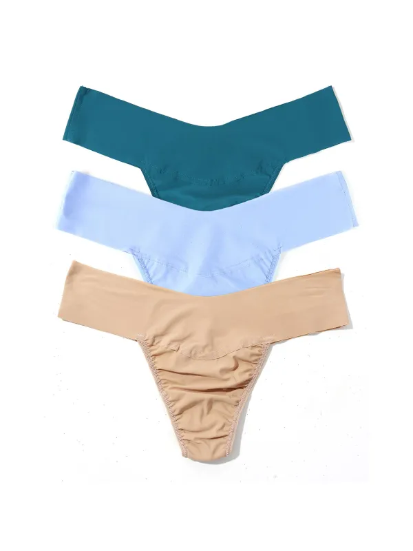 BreatheSoft™ Natural Rise Thong 3 Pack Spring Neutrals sold by Hanky Panky