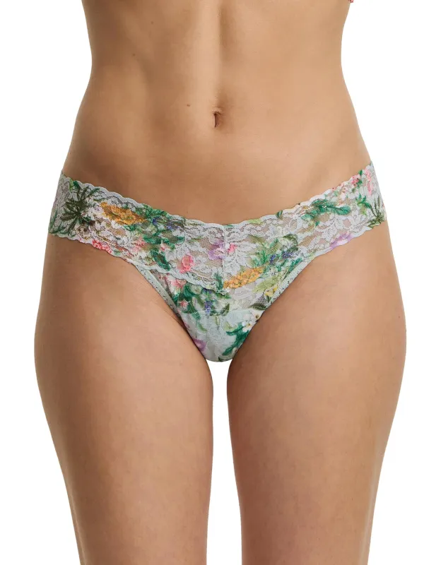 Printed Signature Lace® Low Rise Thong Floriculture Floral Print sold by Hanky Panky
