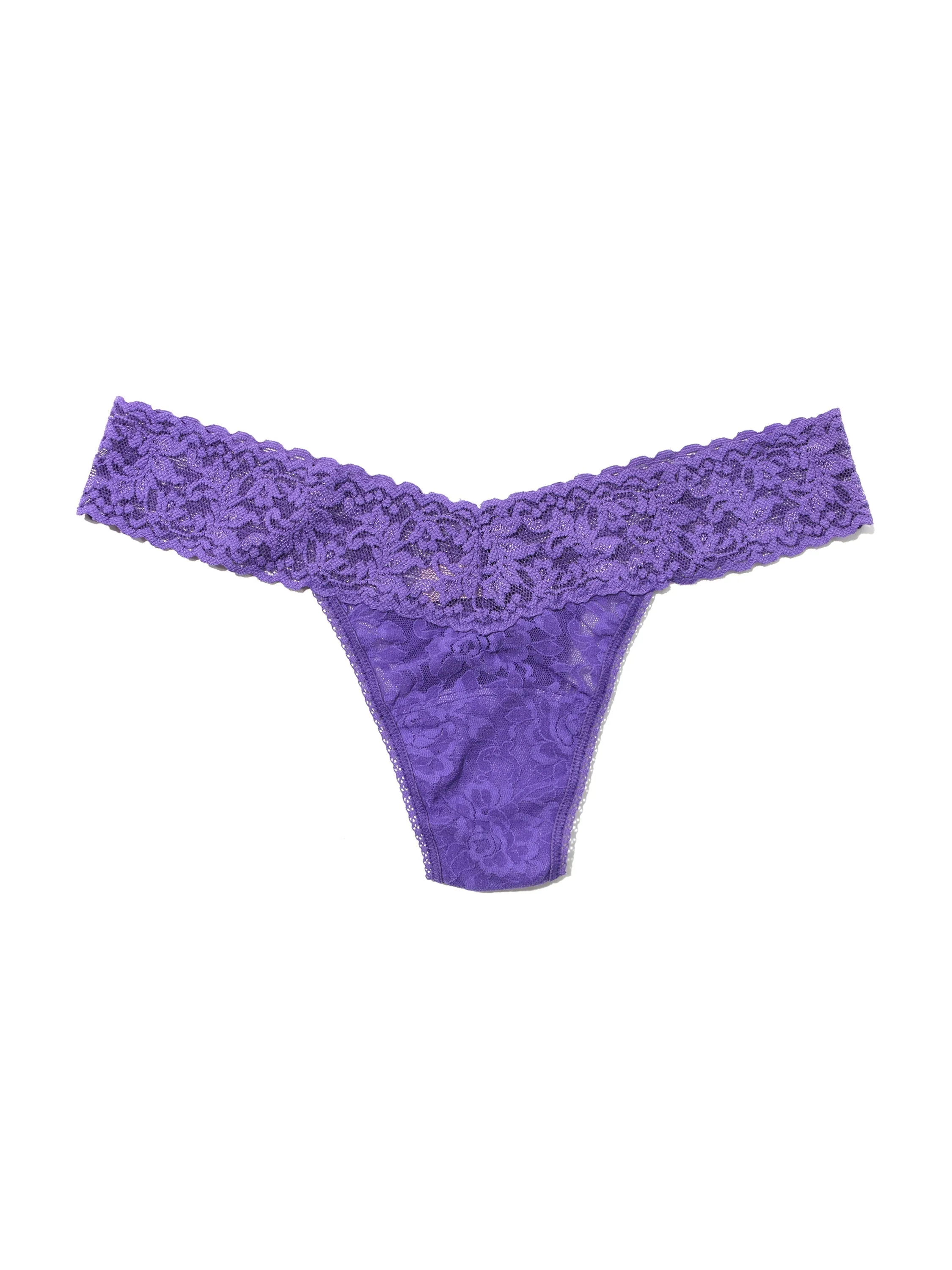 Signature Lace Low Rise Thong Wild Violet Purple sold by Hanky Panky product image thumbnail 3