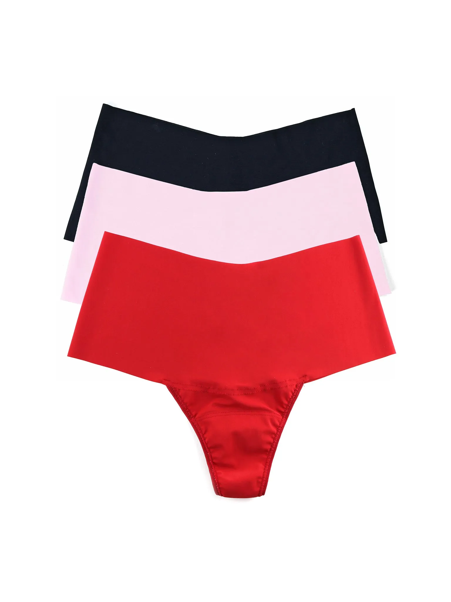 BreatheSoft™ High Rise Thong 3 Pack Valentine Colors sold by Hanky Panky