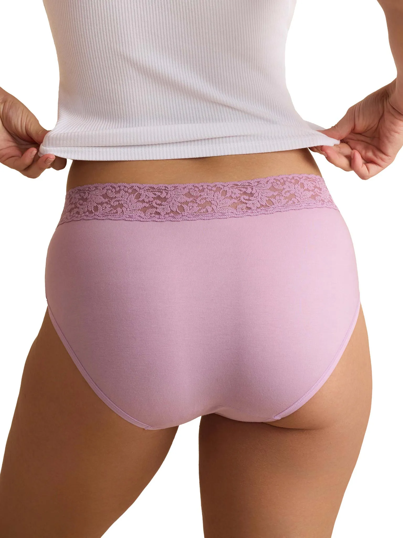 Supima® Cotton French Brief Water Lily Pink sold by Hanky Panky product image thumbnail 3