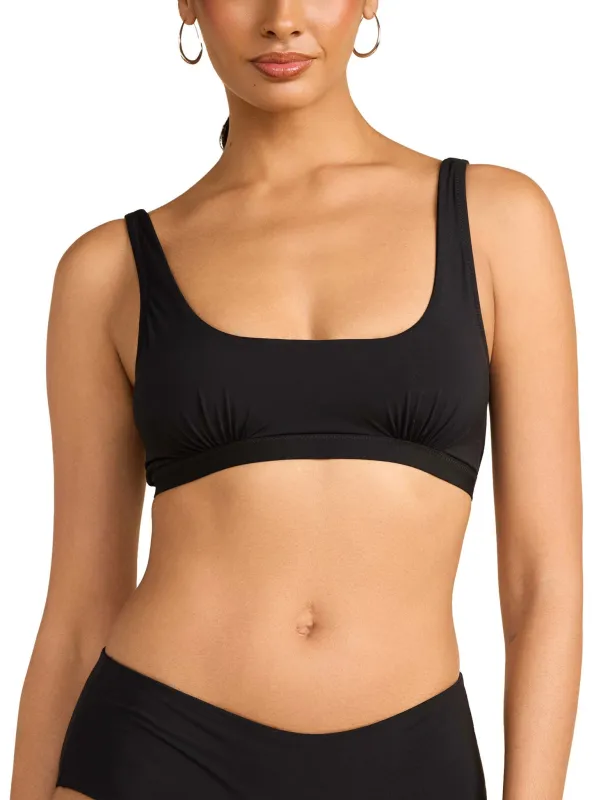 Swim Square Neck Onepiece Top Black sold by Hanky Panky