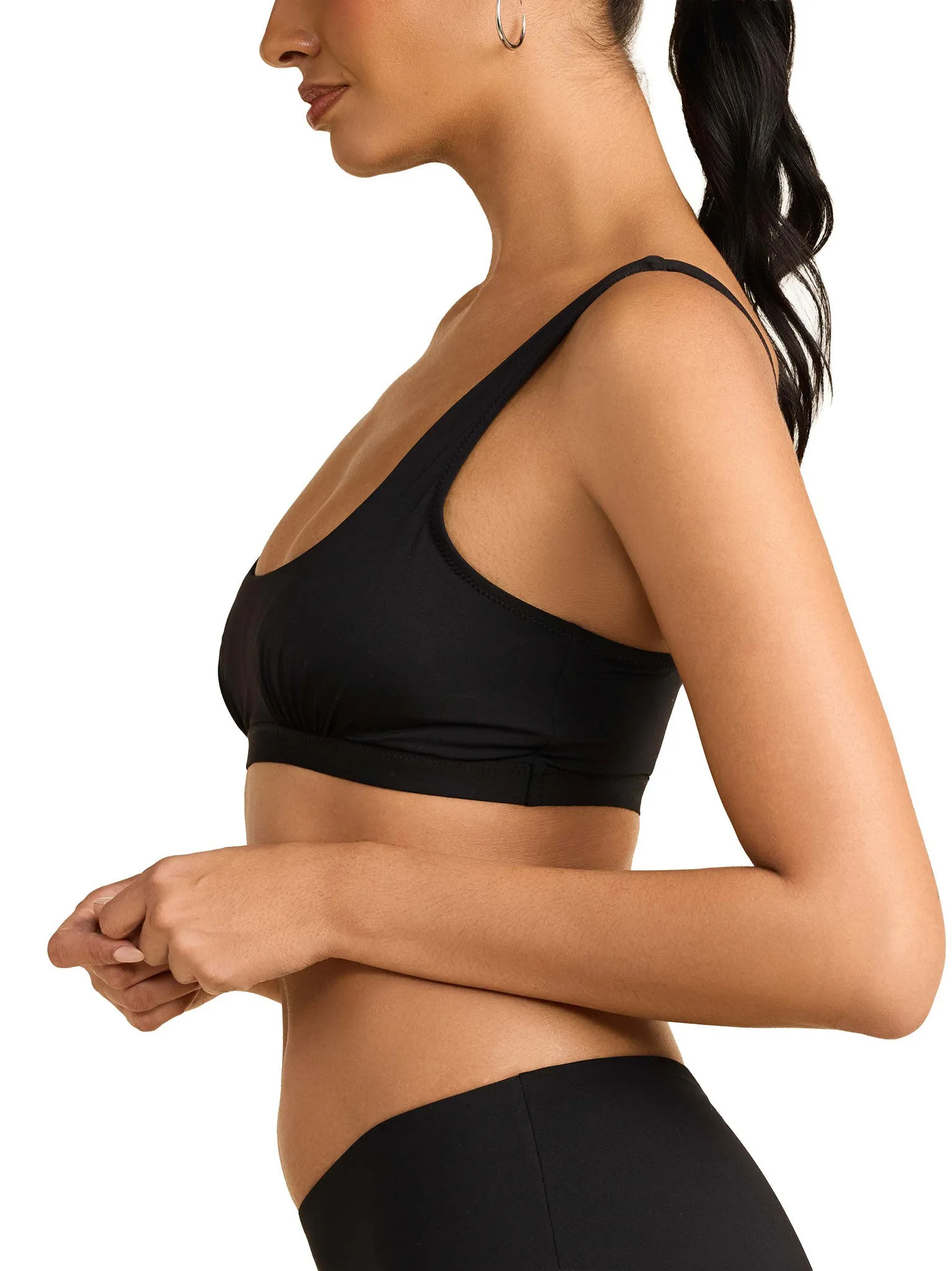 Swim Square Neck Onepiece Top Black sold by Hanky Panky product image thumbnail 2