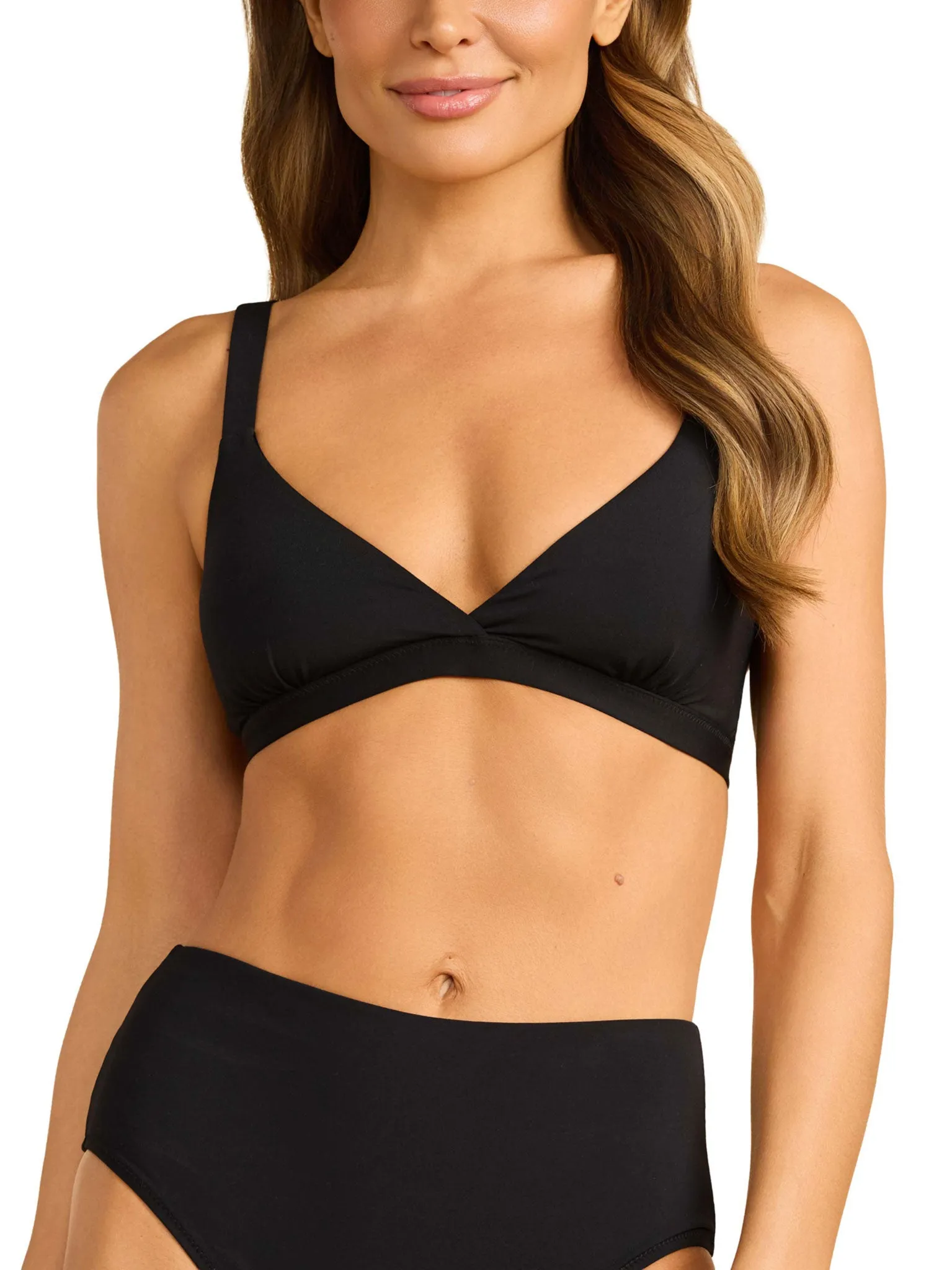 Swim Triangle Bralette Top Black sold by Hanky Panky