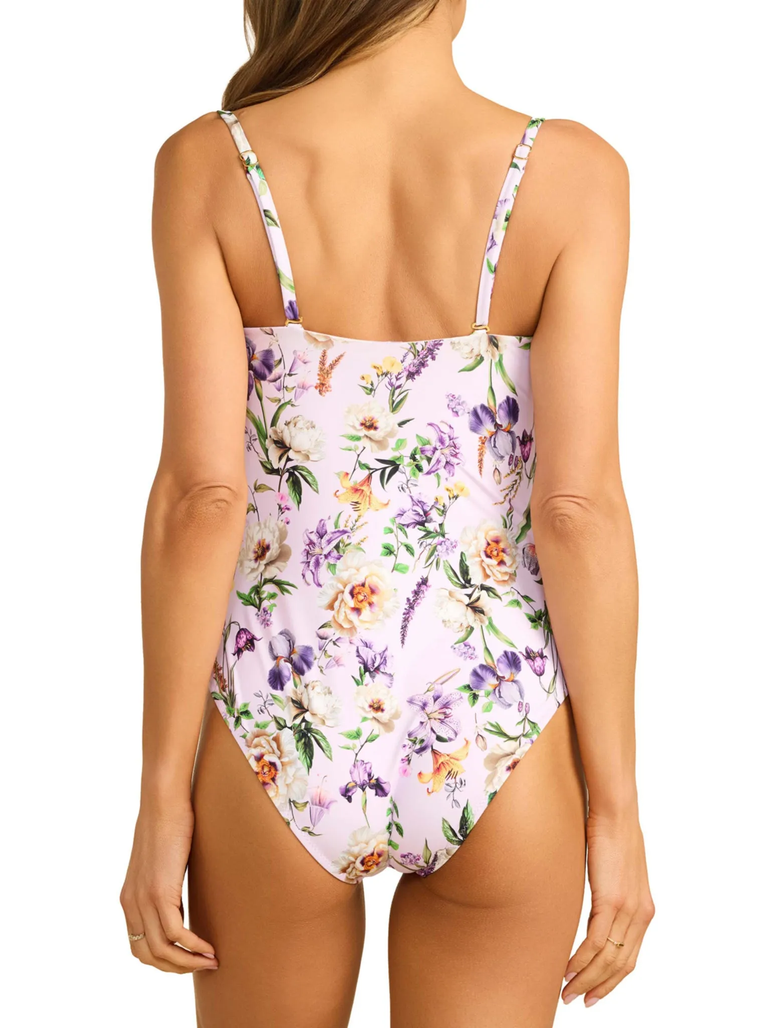 Bandeau One Piece Swimsuit Fawning Flora Purple sold by Hanky Panky product image thumbnail 2
