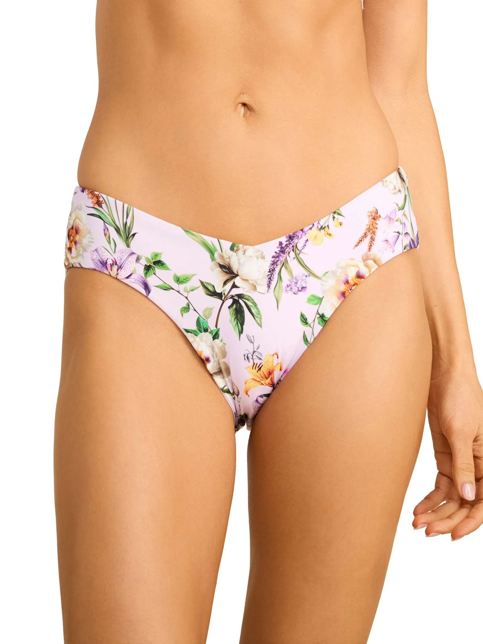 V-Kini Swimsuit Bottom Fawning Flora Purple sold by Hanky Panky
