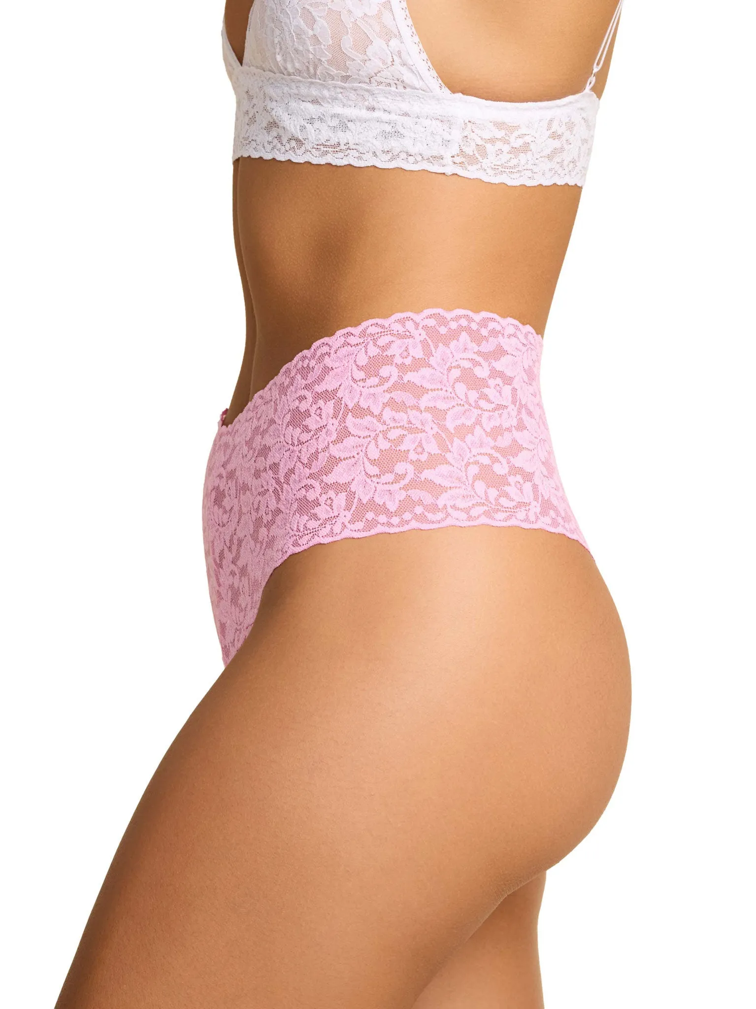 Retro Lace Thong Strawberry Lemonade Pink sold by Hanky Panky product image thumbnail 3