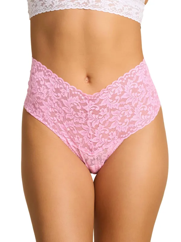 Retro Lace Thong Strawberry Lemonade Pink sold by Hanky Panky