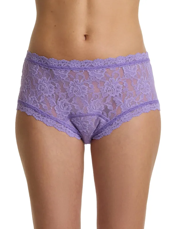 Signature Lace® Leakproof Boyshort Love Potion Purple Sale made by Hanky Panky