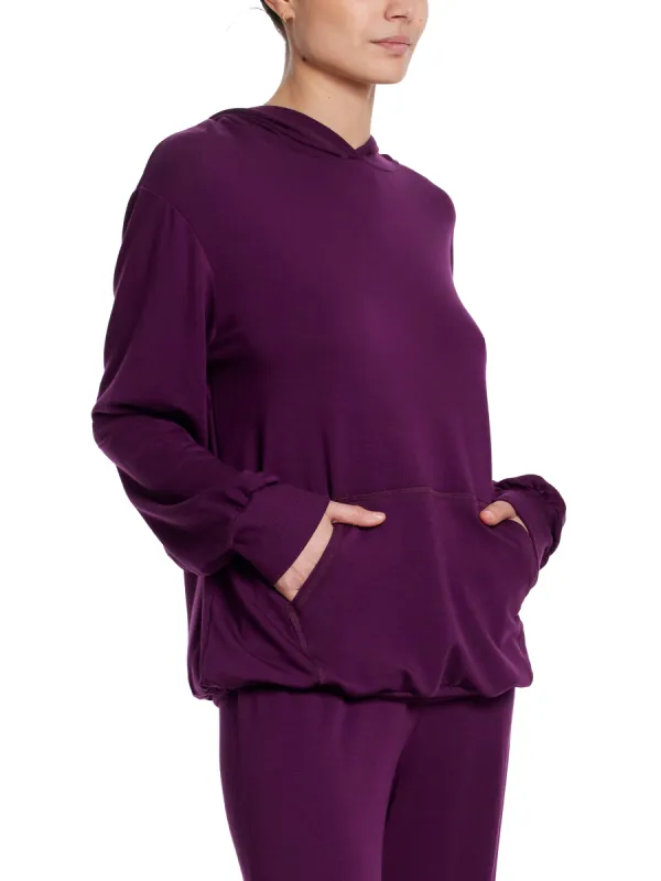 French Terry Hoodie Dried Cherry Red Sale sold by Hanky Panky
