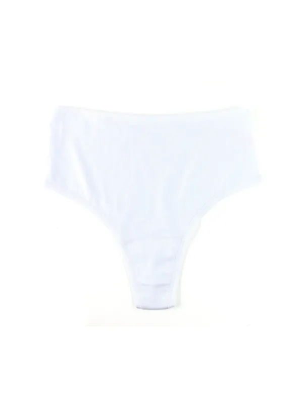 PlayStretch™ High Rise Thong White sold by Hanky Panky