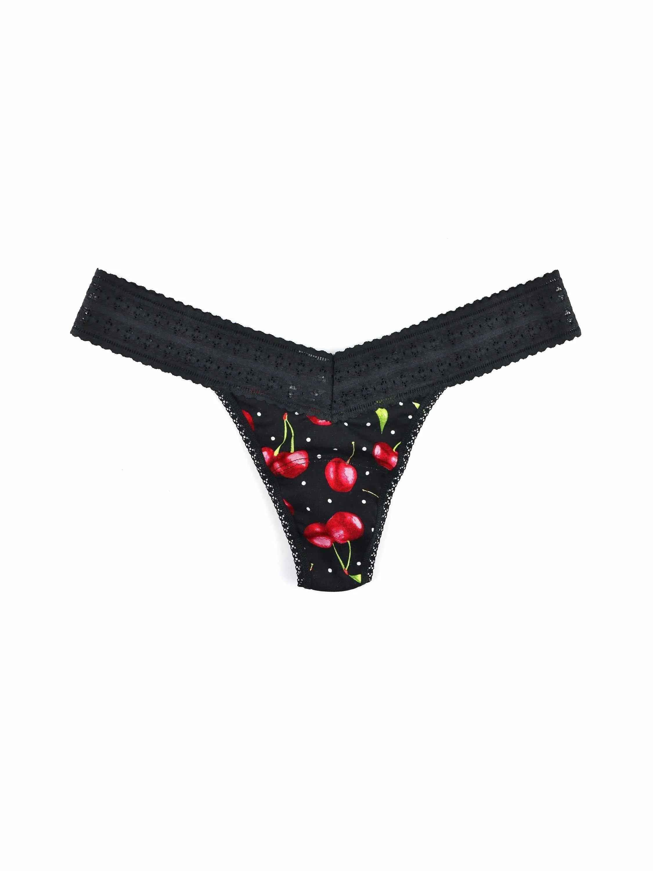 Printed DreamEase™ Low Rise Thong Cherry Bomb sold by Hanky Panky product image thumbnail 3