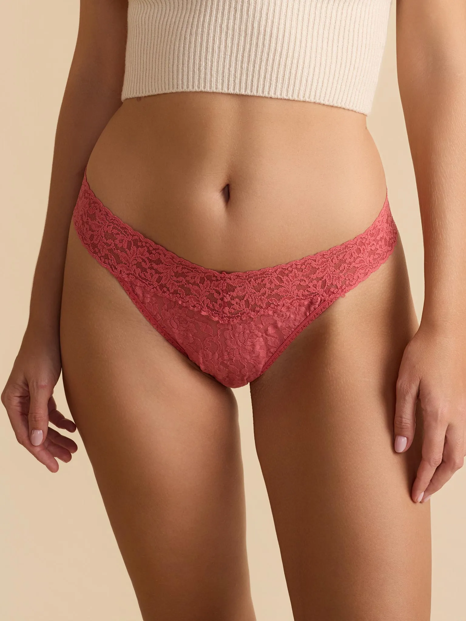 Signature Lace® Original Rise Thong Naples Red sold by Hanky Panky product image thumbnail 2