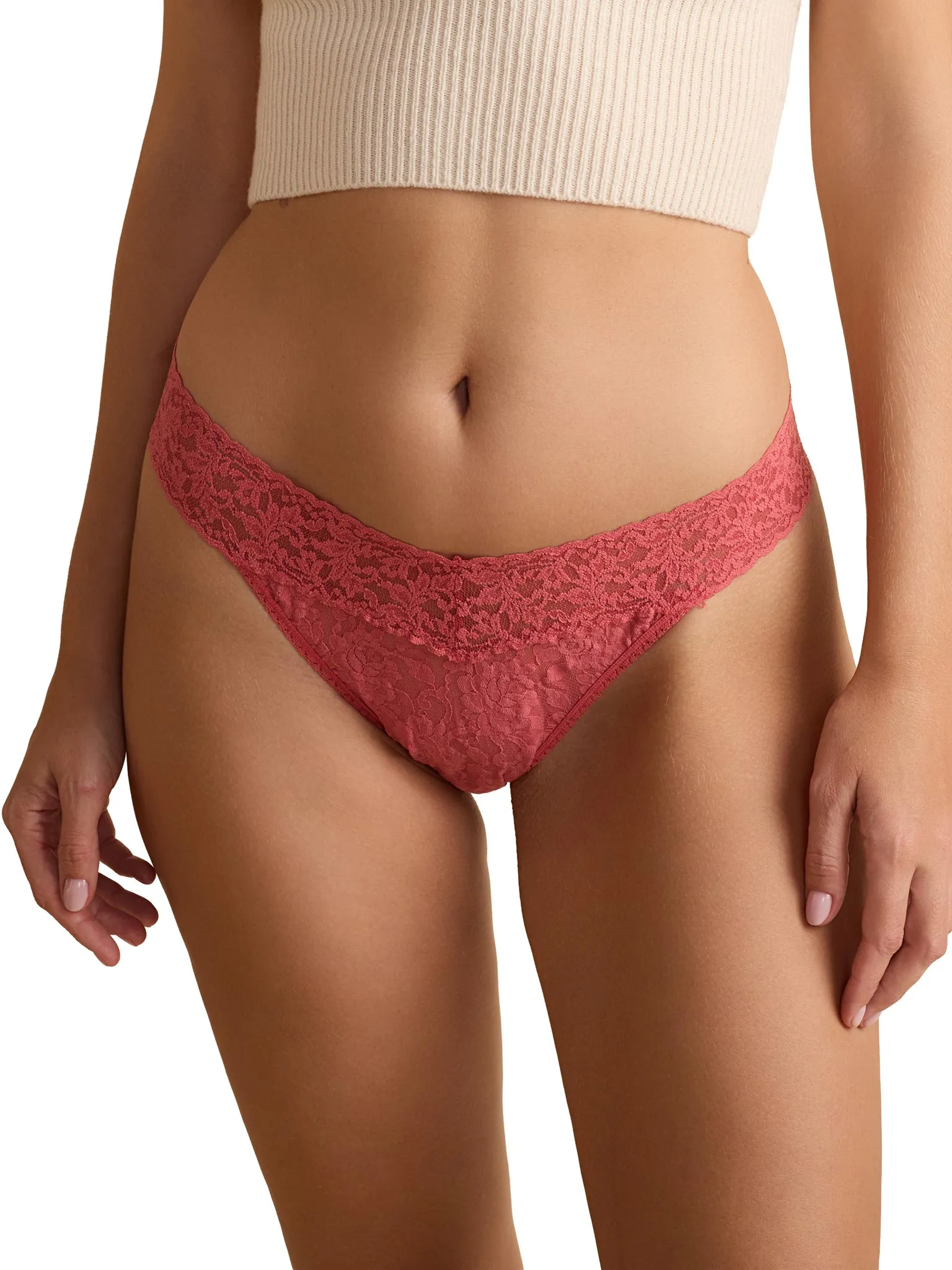 Signature Lace® Original Rise Thong Naples Red sold by Hanky Panky product image thumbnail 5