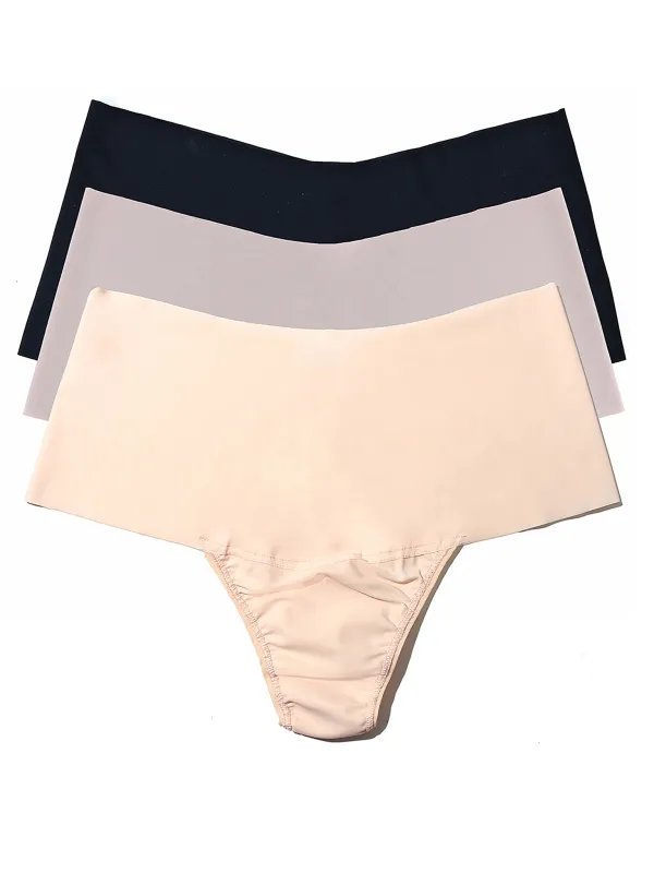 BreatheSoft™ High Rise Thong 3 Pack Neutral Hues sold by Hanky Panky