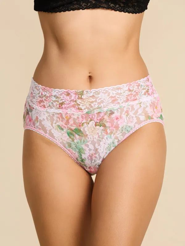 Printed Signature Lace® V-Kini Rococo Rose Pink made by Hanky Panky