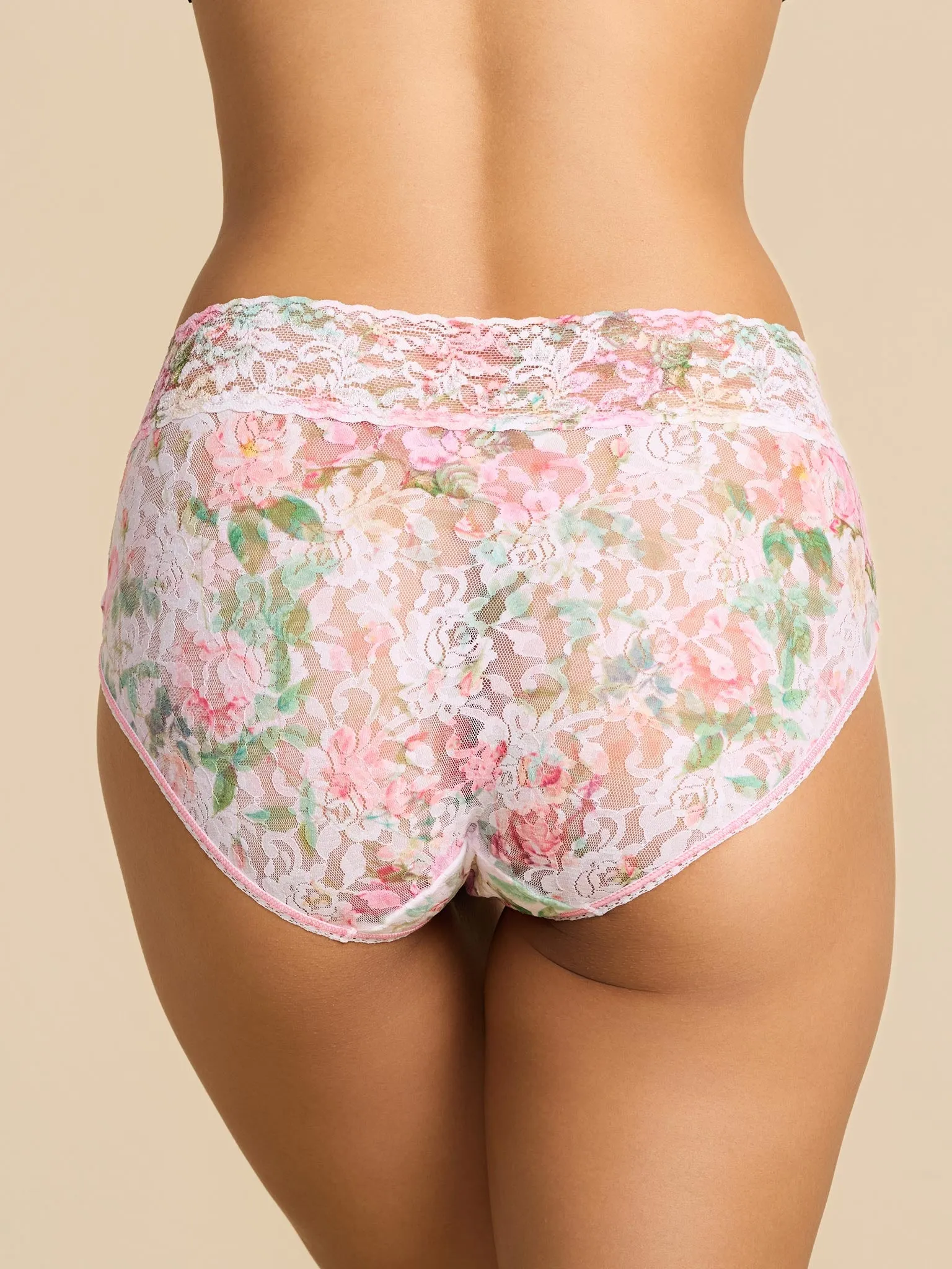 Printed Signature Lace® V-Kini Rococo Rose Pink sold by Hanky Panky product image thumbnail 3