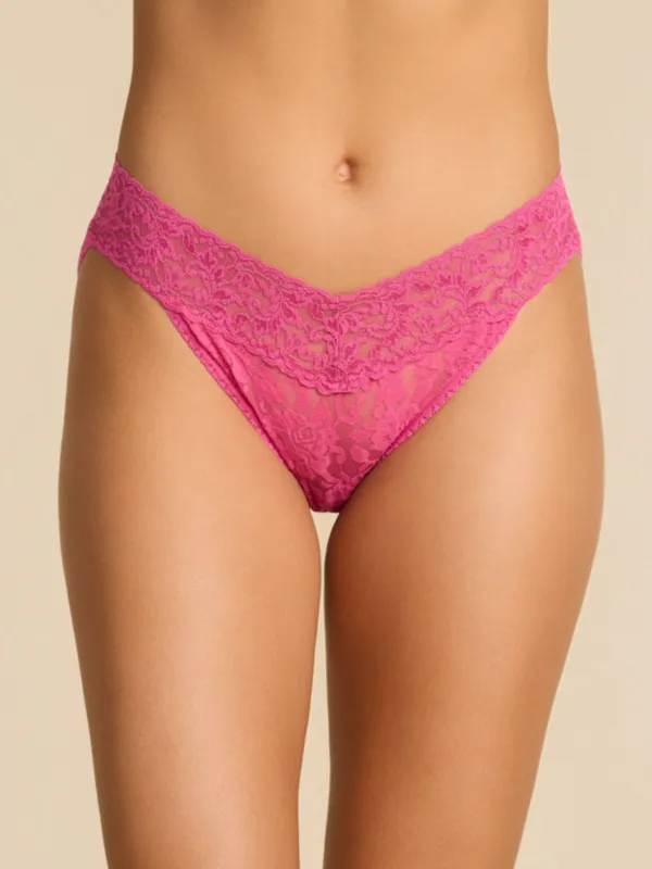 Signature Lace® V-Kini Dragon Fruit Pink made by Hanky Panky