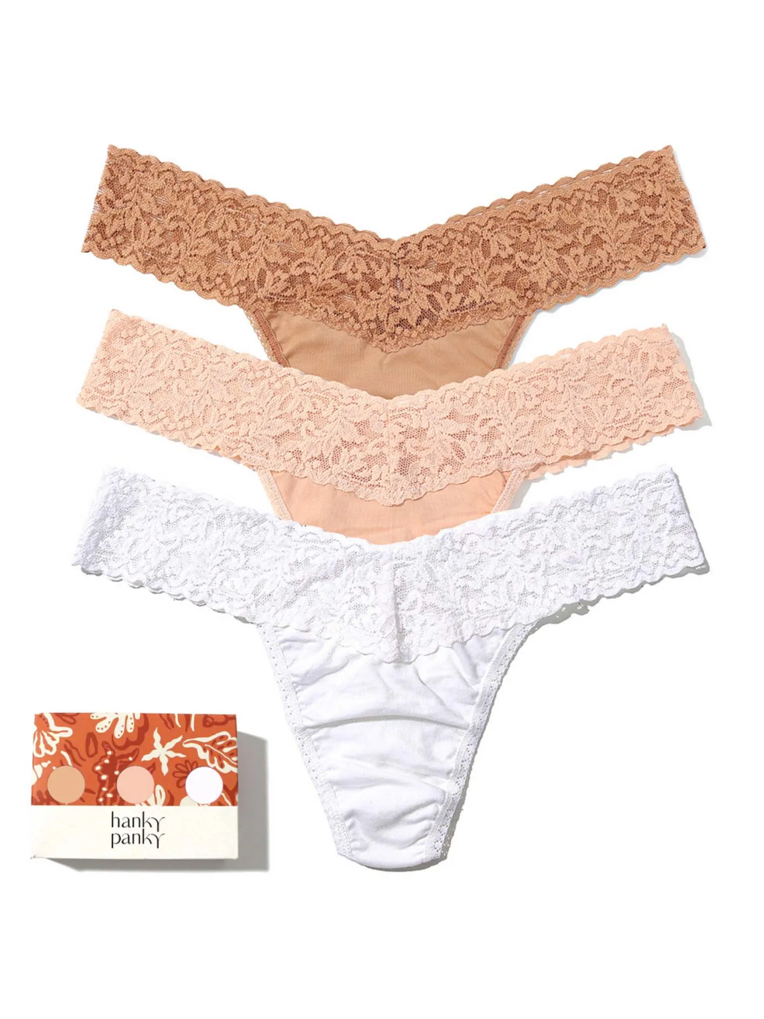 Golden Sands 3 Pack Supima® Cotton Low Rise Thong sold by Hanky Panky product image thumbnail 2