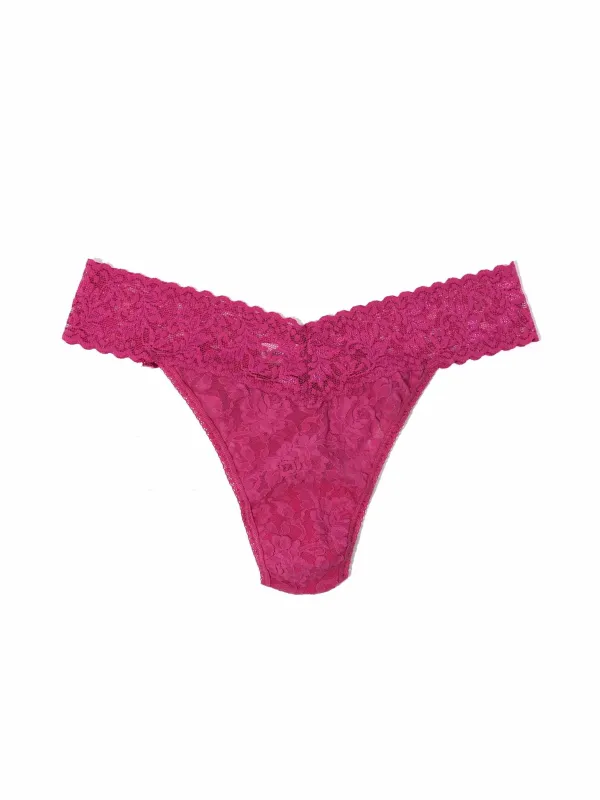 Signature Lace® Original Rise Thong Wild Rose Pink made by Hanky Panky